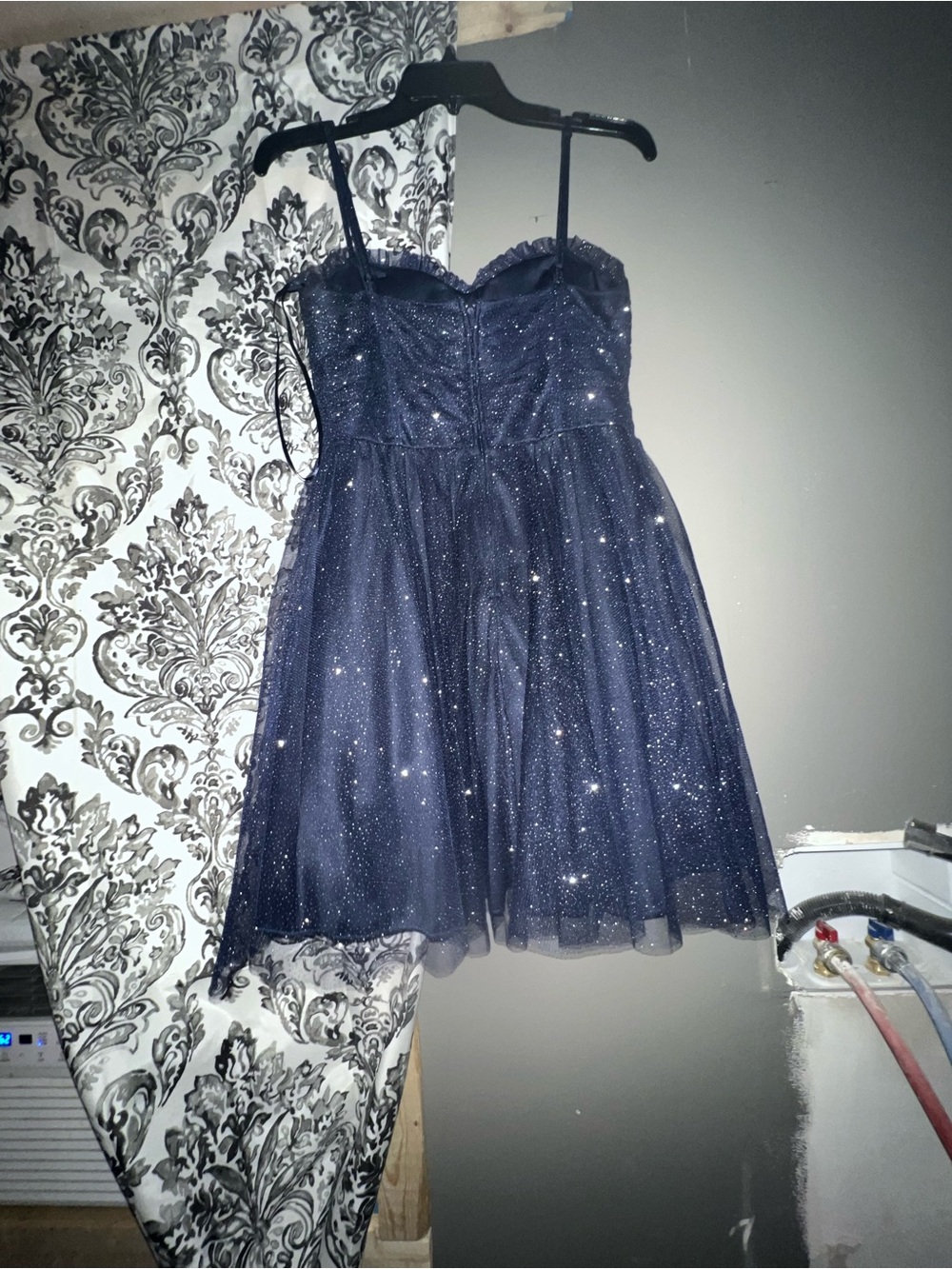 City Studio Sparkle Navy Tulle Party Dress
